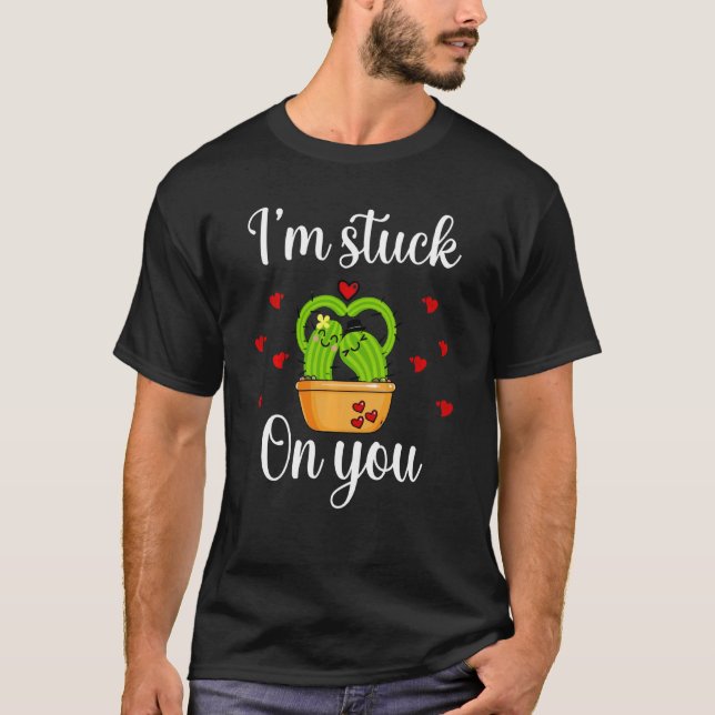 Valentine I är på dig Cactus Kärlek T Shirt (Framsida)