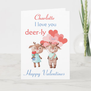 Valentine I Kärlek You Hjort ly Kort