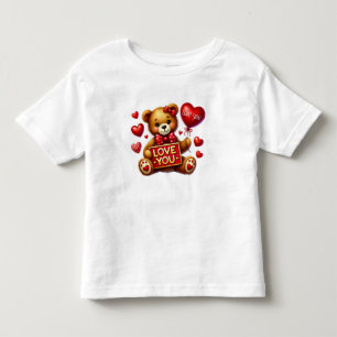 Valentine I Kärlek You Nalle Red T Shirt