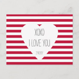 Valentine I Kärlek You XOXO Kärlek Theme Anpassnin Helg Vykort