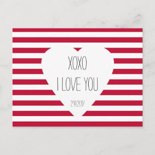 Valentine I Kärlek You XOXO Kärlek Theme Anpassnin Helg Vykort