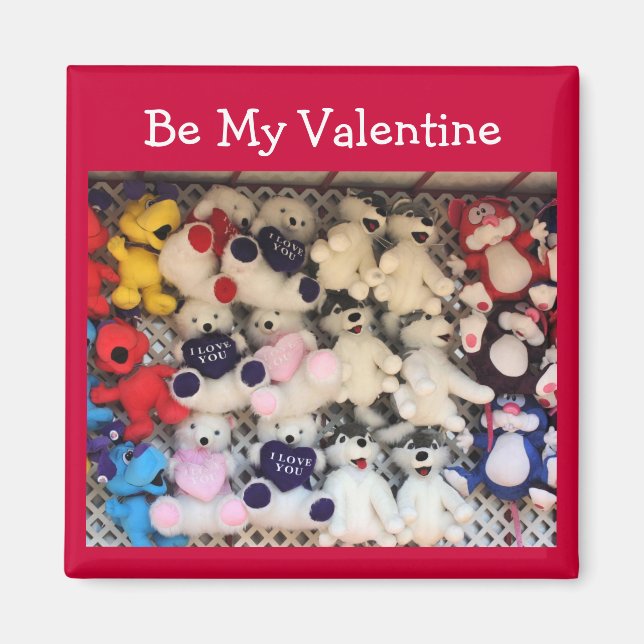 Valentine I Love You Plush Bears Magnet (Framsidan)