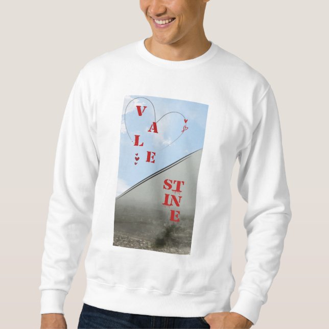 Valentine i Palestina Lång Ärmad Tröja (Framsida)