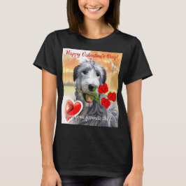 Valentine Irish Wolfhound Artwork T Shirt