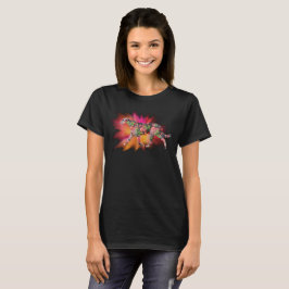 Valentine Irish Wolfhound stänk i färg T Shirt