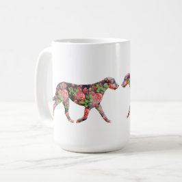 Valentine irländsk wolfhound-konst kaffemugg