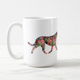 Valentine irländsk wolfhound-konst kaffemugg