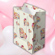 Valentine Ivory Retro Hearts Mönster