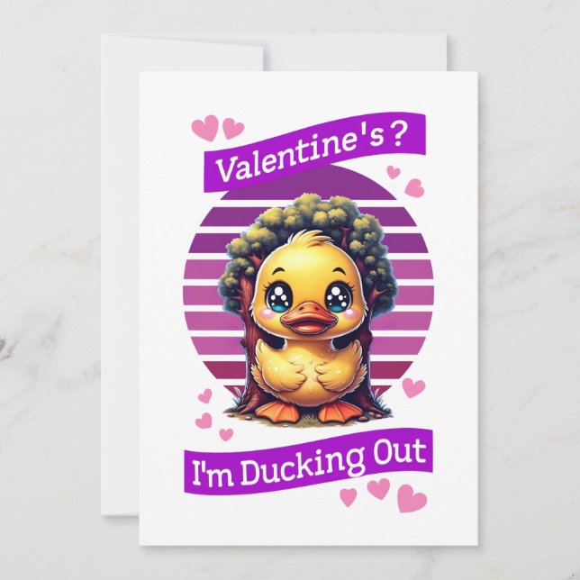 Valentine? Jag smiter iväg Julkort (Framsida)