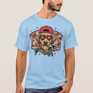 Valentine jakt hund anka t shirt