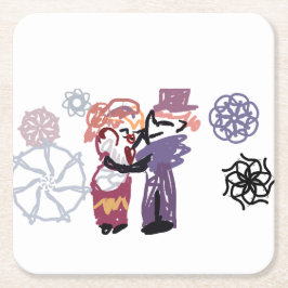 Valentine joy underlägg papper kvadrat