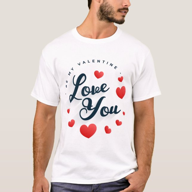 Valentine Kärlek du tshirt T Shirt (Framsida)