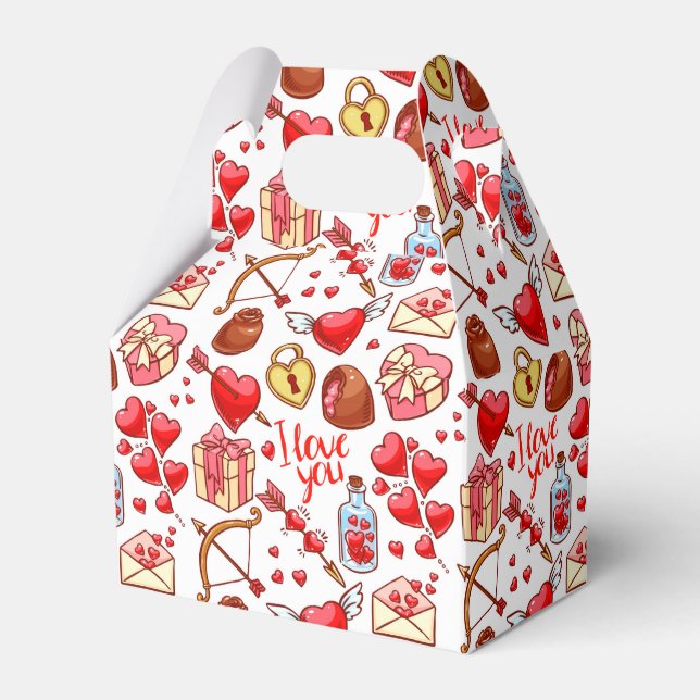 Valentine Kärlek Favor Box Presentaskar (Framsidan Sidan)