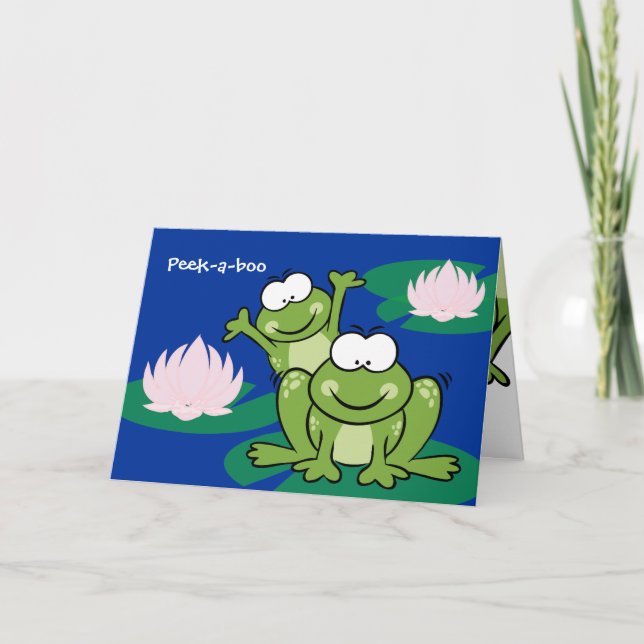 Valentine Kärlek Froggy Kids Card Helgkort (Framsida)