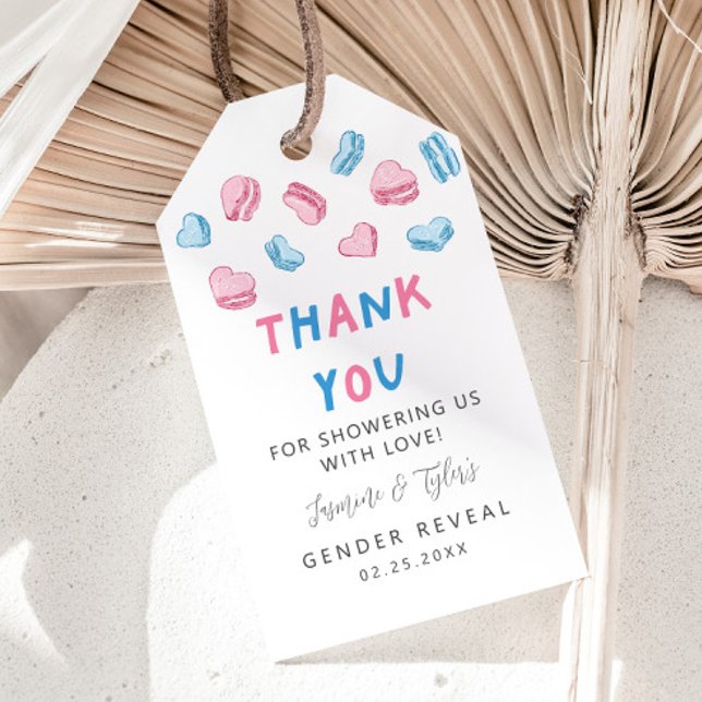 Valentine Kärlek Gender Reveal Presentetikett (Skapare uppladdad)