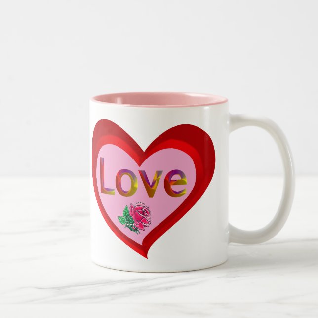 Valentine Kärlek Heart Mugg (Höger)