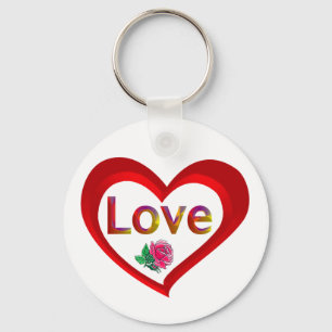 Valentine Kärlek Heart Nyckelring