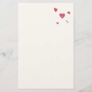 Valentine Kärlek Hearts Brevpapper