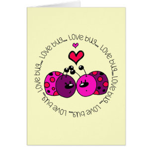 Valentine Kärlek Kryp Hälsningskort