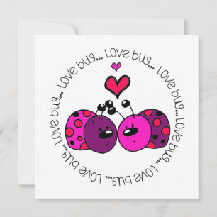 Valentine Kärlek Kryp Julkort