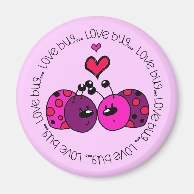 Valentine Kärlek Kryp Magnet (Framsidan)
