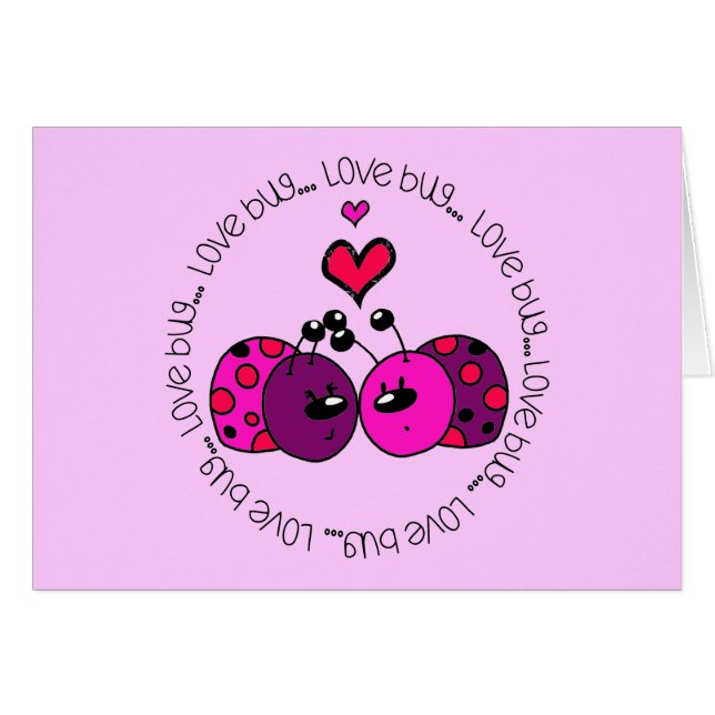 Valentine Kärlek Kryp OBS Kort (Framsidan Horizontal)
