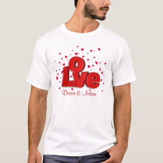 Valentine KÄRLEK Personlig T-shirt