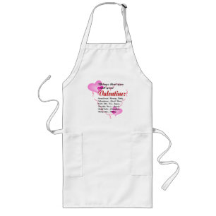 Valentine Kärlek Pet Namn Apron Långt Förkläde