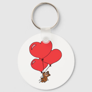 Valentine Kärlek stoppade Bear Cute Nyckelring