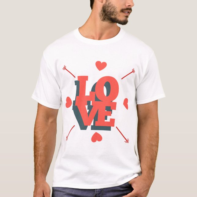Valentine kärlek t shirt (Framsida)