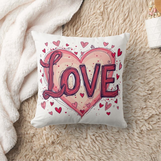 Valentine Kärlek Valentines Day Kudde (Filt)