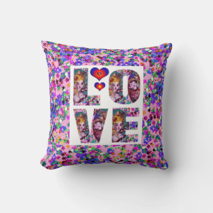 VALENTINE KÄRLEK VENETIAN MASQUERADE CONFETTI KUDDE
