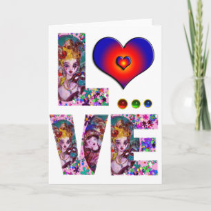VALENTINE KÄRLEK VENETIAN MASQUERADE HELGKORT