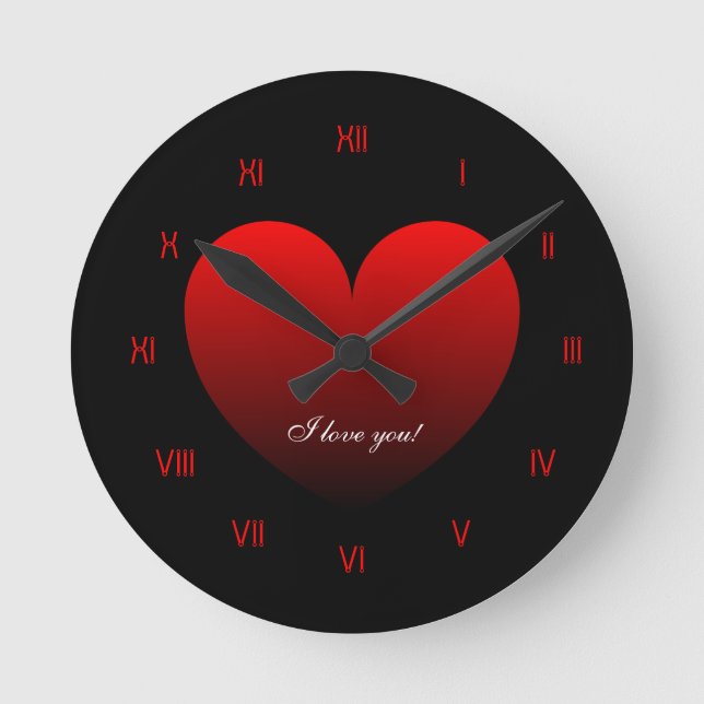 Valentine Kärlek Watch Rund Klocka (Framsida)