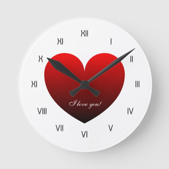 Valentine Kärlek Watch Rund Klocka (Framsida)