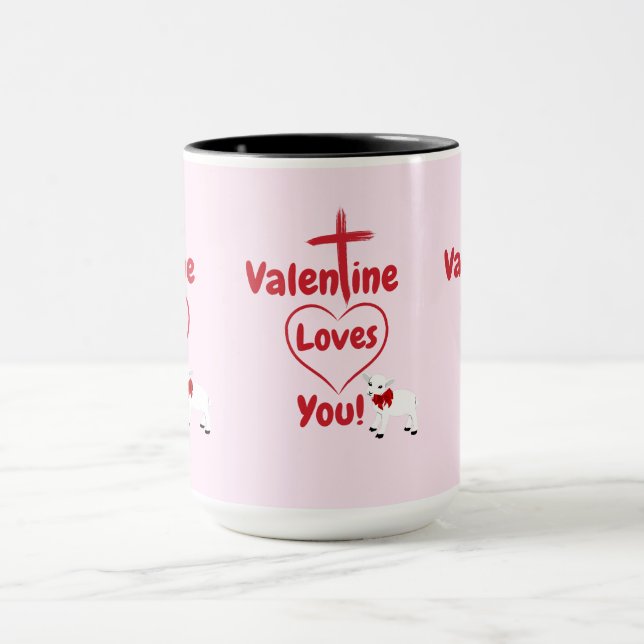 Valentine Kärlek You Two Tone Coffee Mugg (Center)