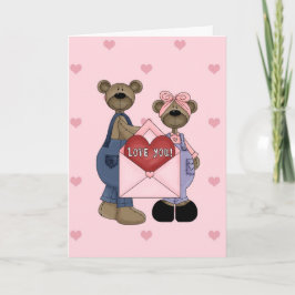 Valentine kärleksbjörnar helgkort