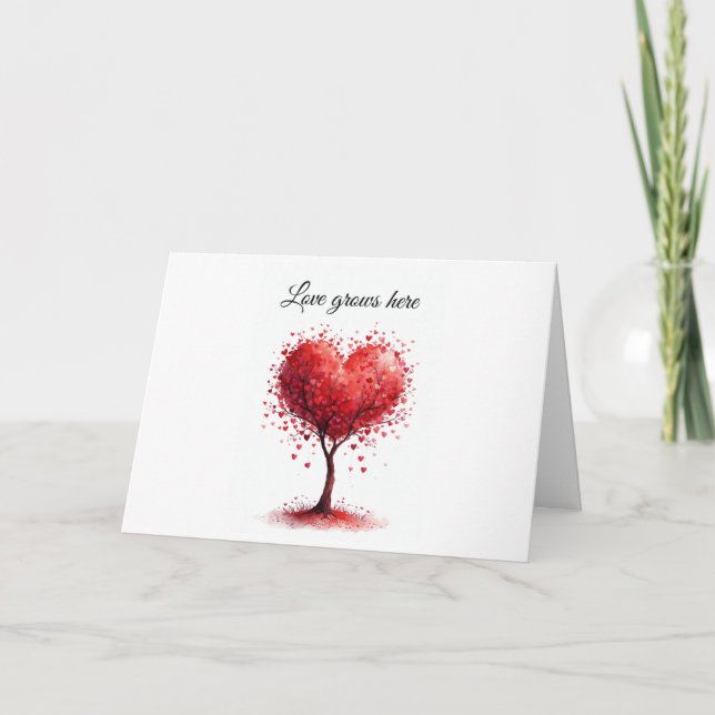 Valentine Kärlekskort | Romantisk för honom & henn Tack Kort (Framsida)