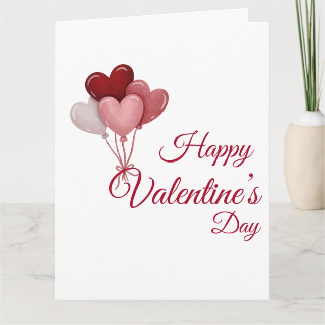 Valentine Kärlekskort | Romantisk för Honom & Henn Tack Kort (Framsida)