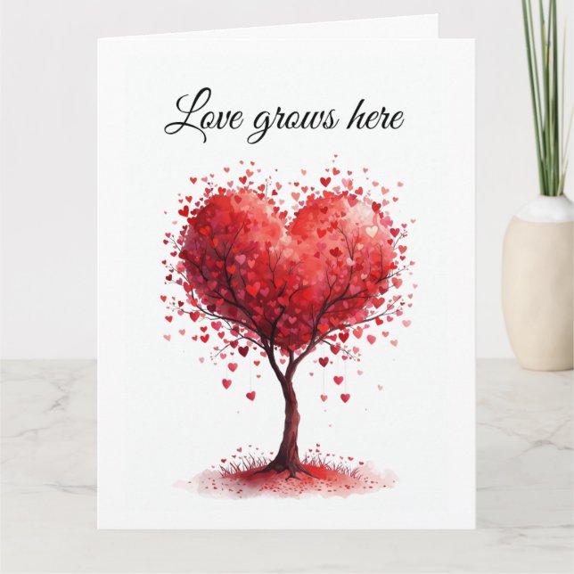 Valentine Kärlekskort | Romantisk för honom och he Tack Kort (Framsida)