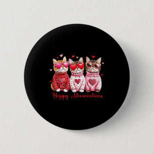 Valentine Katt Glad Meowentines Hjärtalla Hjärtans Knapp