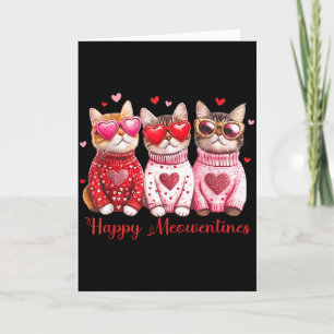 Valentine Katt Glad Meowentines Hjärtan Valentines Kort