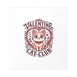 Valentine Katt Rolig Katt Älskare Design - Alla hj Anteckningsblock