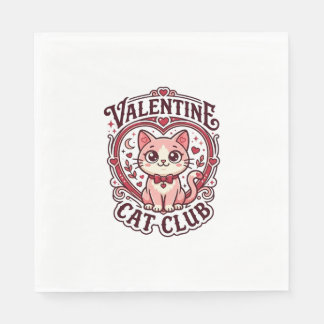 Valentine Katt Rolig Katt Älskare Design - Alla hj Pappersservett