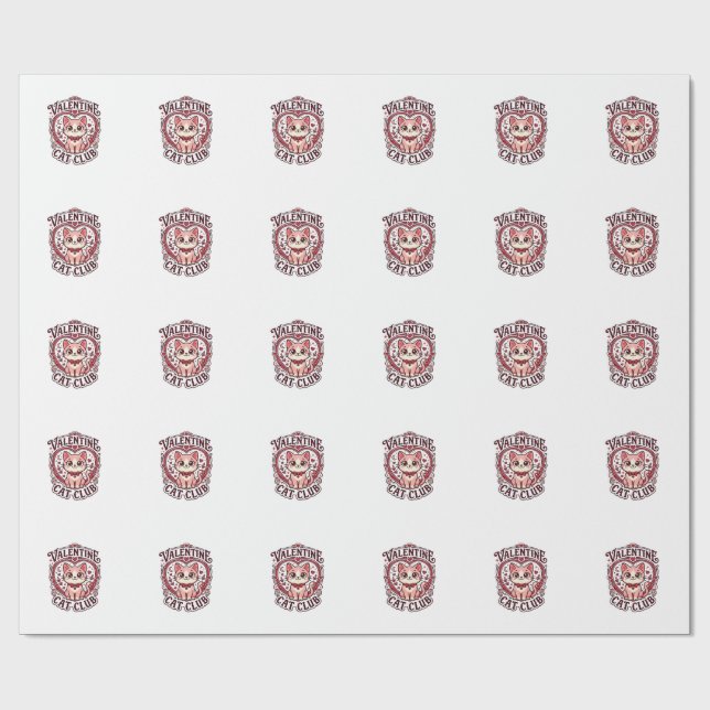 Valentine Katt Rolig Katt Älskare Design - Alla Hj Presentpapper (Platt)