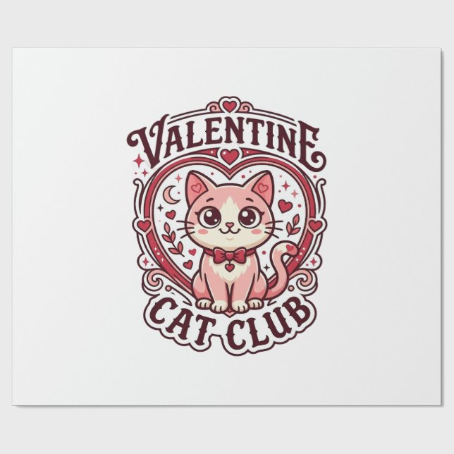 Valentine Katt Rolig Katt Älskare Design - Alla hj Presentpapper (Platt)