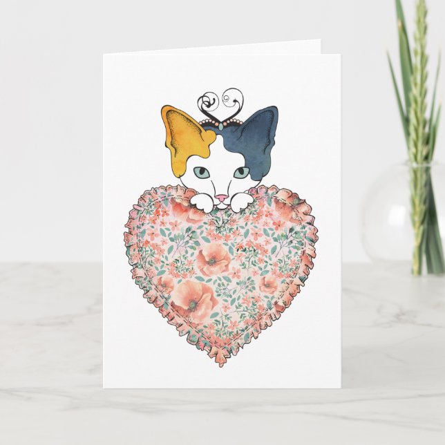 Valentine Kattunge Card Helgkort (Framsida)