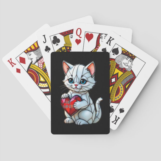 Valentine Kattunge Casinokort (Baksidan)