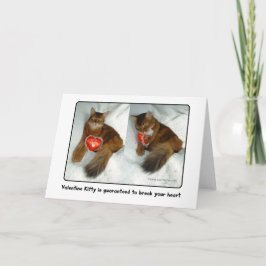 Valentine Kattunge Heartbrytare Card Helgkort