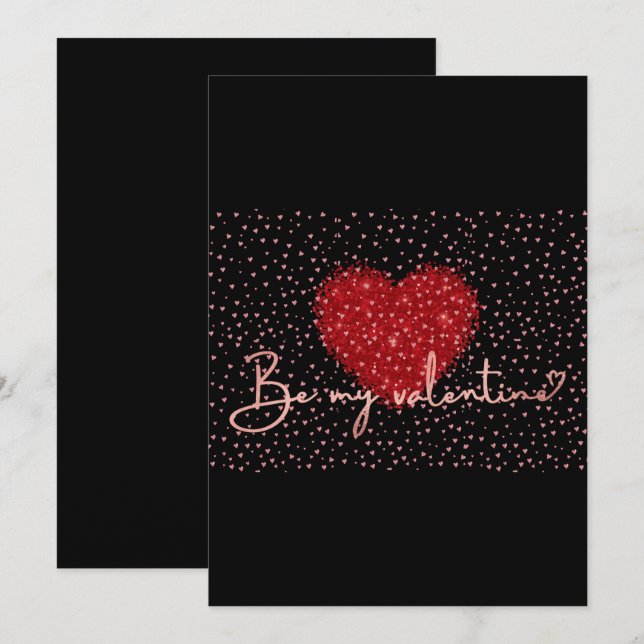 Valentine Keepsakbox Inbjudningar (Fram/baksida)